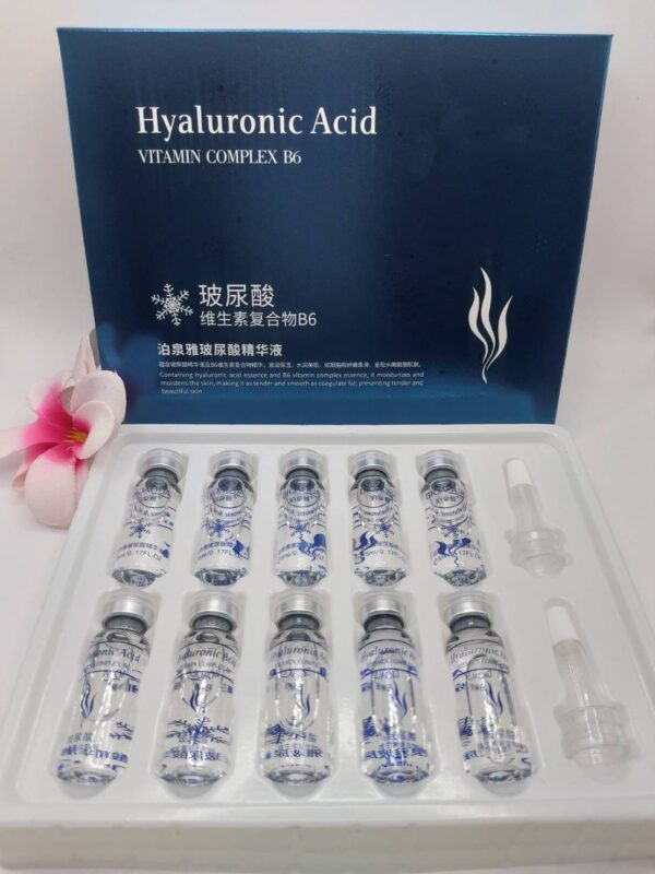 BIOAQUA Hyaluronic Acid & Vitamin B6 Facial Serum – Hydrating & Anti-Aging (5ml x 10) - Image 5