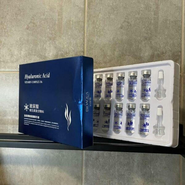 BIOAQUA Hyaluronic Acid & Vitamin B6 Facial Serum – Hydrating & Anti-Aging (5ml x 10) - Image 4