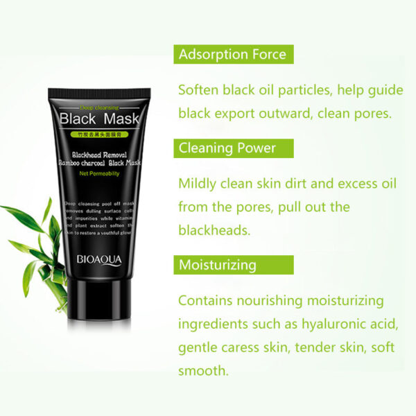 BIOAQUA Bamboo Charcoal Blackhead Remover Mask – Deep Cleansing & Oil Control - Image 4