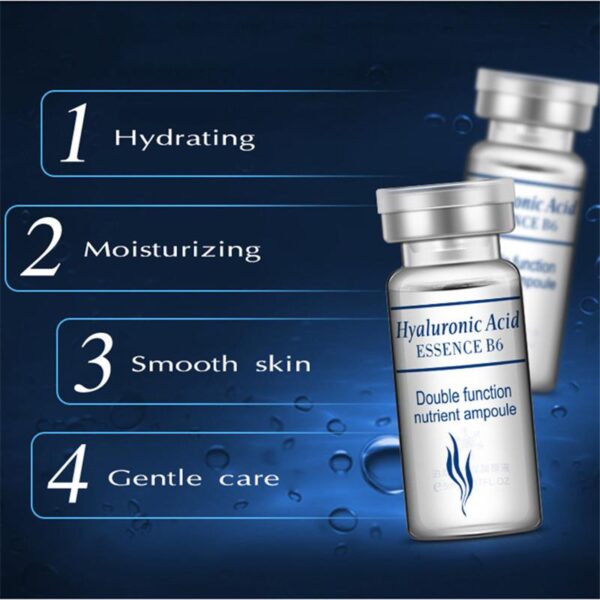 BIOAQUA Hyaluronic Acid & Vitamin B6 Facial Serum – Hydrating & Anti-Aging (5ml x 10) - Image 2