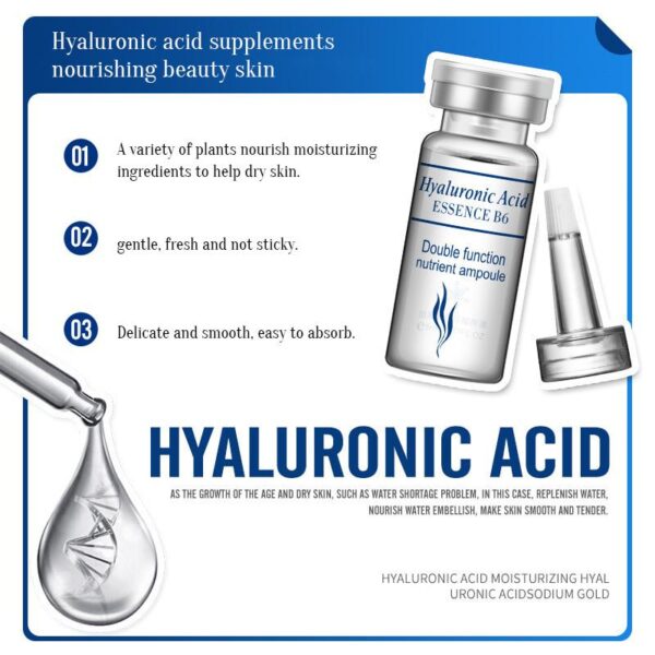 BIOAQUA Hyaluronic Acid & Vitamin B6 Facial Serum – Hydrating & Anti-Aging (5ml x 10) - Image 3
