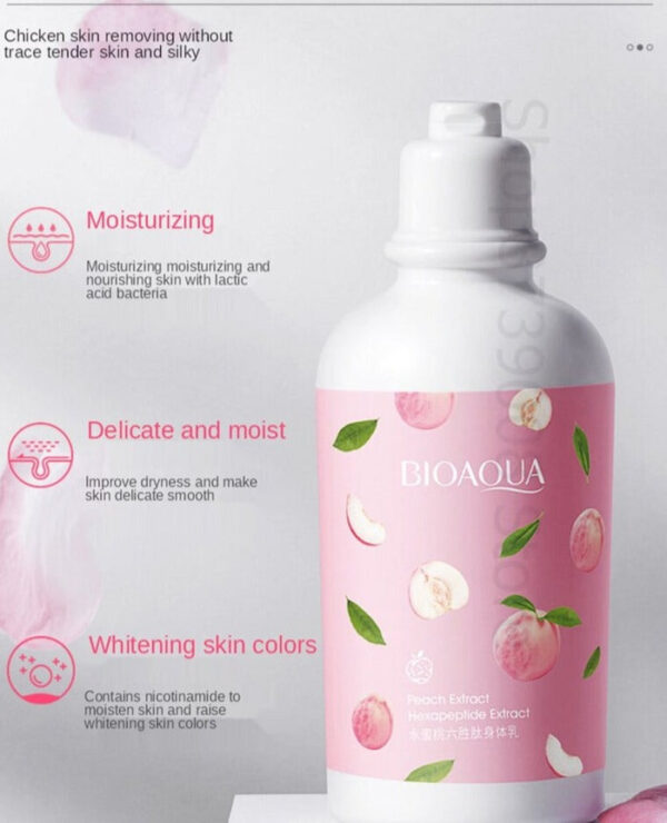 BIOAQUA Peach Extract Hexapeptide Extract Body Lotion 250g - Image 2