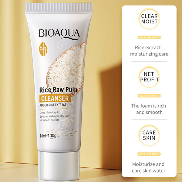 BioAqua Rice Raw Pulp Pack of 6 Whitening Skin Care Products Set - Image 5