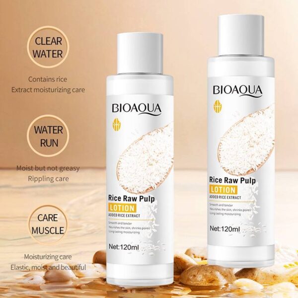 BioAqua Rice Raw Pulp Pack of 6 Whitening Skin Care Products Set - Image 4