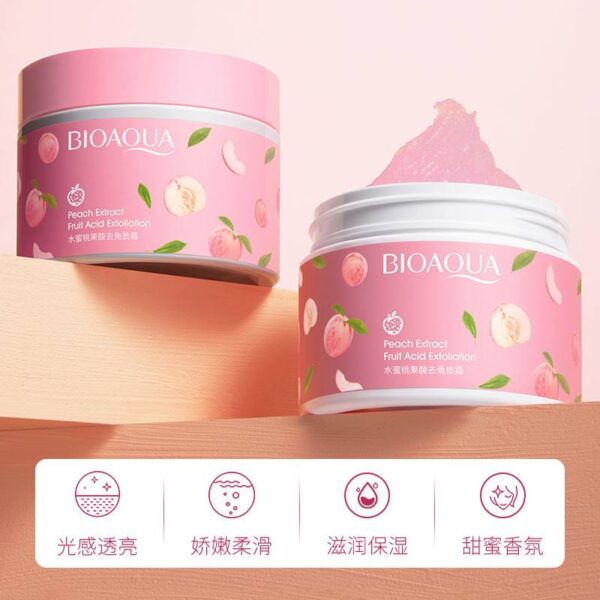 Bioaqua Peach Extract Fruit Acid Exfoliating Face Gel Cream 140g - Image 4