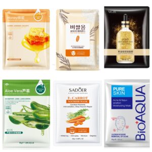 BIOAQUA Pack of 6 Moisturizing and Soothing Face Mask Sheets
